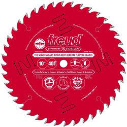 Freud P410T 10-Inch by 40T Premier FUSION Thin Kerf General Purpose Saw Blade