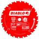 Freud D0724A Diablo 7-1/4-inch 24T ATB Framing 5/8-inch Arbor Saw Blade