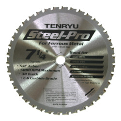 Tenryu PRF-18538BW STEEL-PRO 7-1/4-Inch Steel Cutting Carbide Tipped Saw Blade
