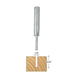 Freud 03-120 1/8-In by 5/8-In Single Flute Straight Router Bit, 1/4-In Shank