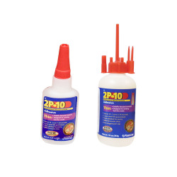 FastCap 2P-10 2 Oz, 10 Oz Thin Super Glue Adhesive Bottles Combo Pack