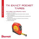 Starrett Exact Retractable Imperial / Metric Pocket Tape Measure - KTX12-12ME-N