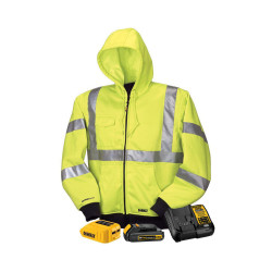 DeWALT DCHJ071C1 Unisex Yellow High Visibility MAX Heated Hoodie, Small