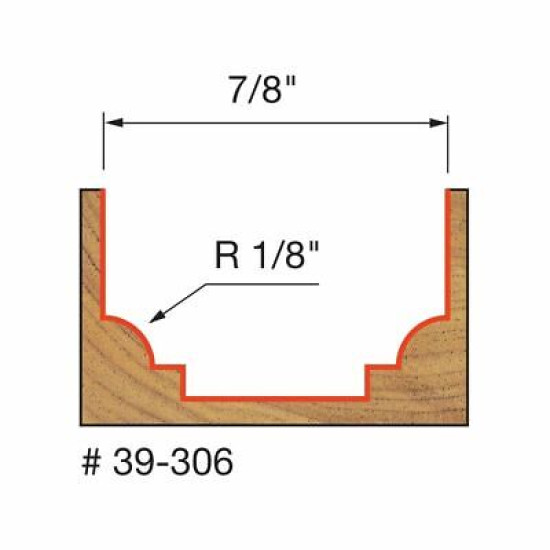 Freud 1/8-Inch Radius Classical Beading Groove Bit