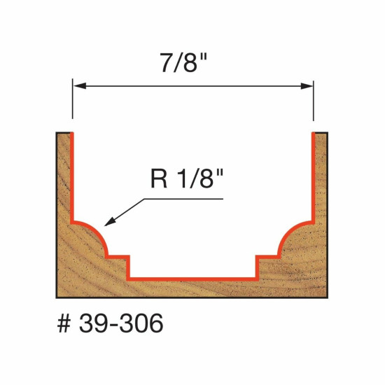 Freud 1/8-Inch Radius Classical Beading Groove Bit