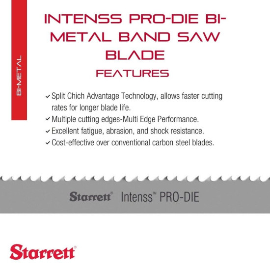 Starrett Intenss Pro-Die Band Saw Blade - 72-inch Length - 99152-06