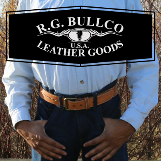 R.G. BULLCO RGB-121 1-1/2-In Tan Full Grain Backstrap Leather Belt - Size 36