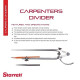 Starrett 92-9 Carpenters Divider With Pencil Inserted And Adjustable Point