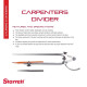 Starrett 92-9 Carpenters Divider With Pencil Inserted And Adjustable Point