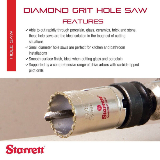 Starrett KD0400-N 4-Inch Diamond Grit Holesaw